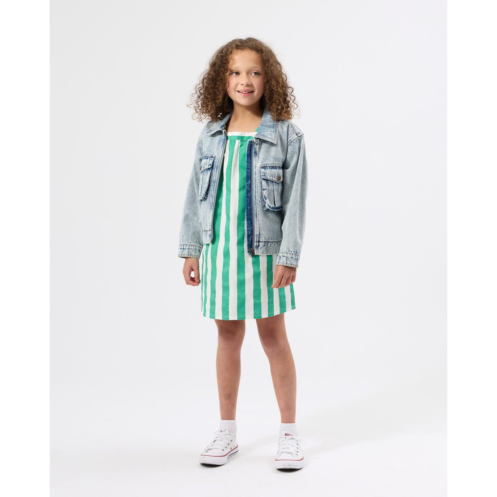 Happy Stripe A-Line Dress