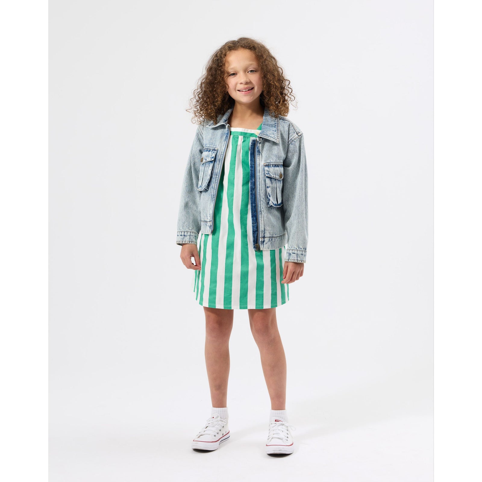 Happy Stripe A-Line Dress