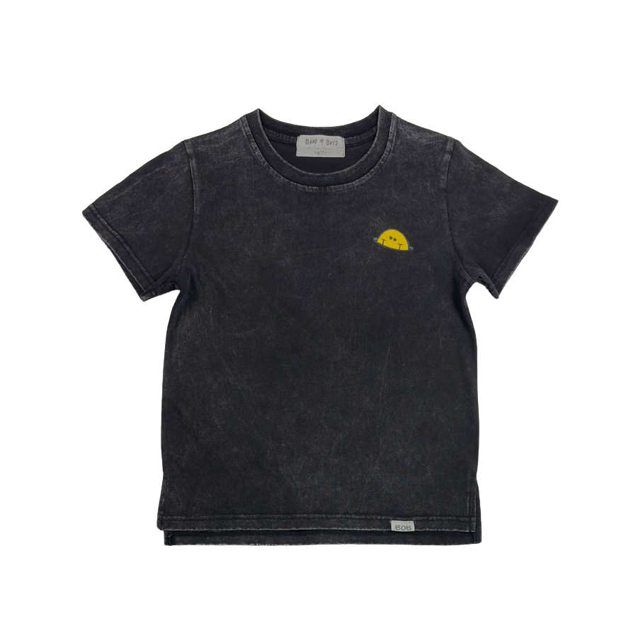 Black Wash Icon Smiley Tee
