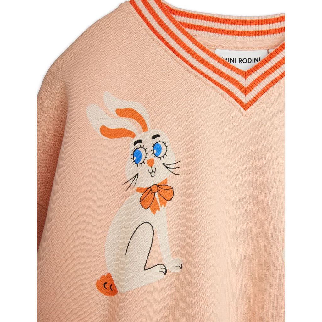 Rabbits Print Sweatshirt - Pink