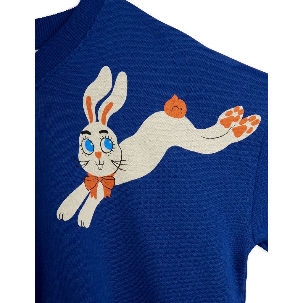 Rabbits Print Sweatshirt - Blue