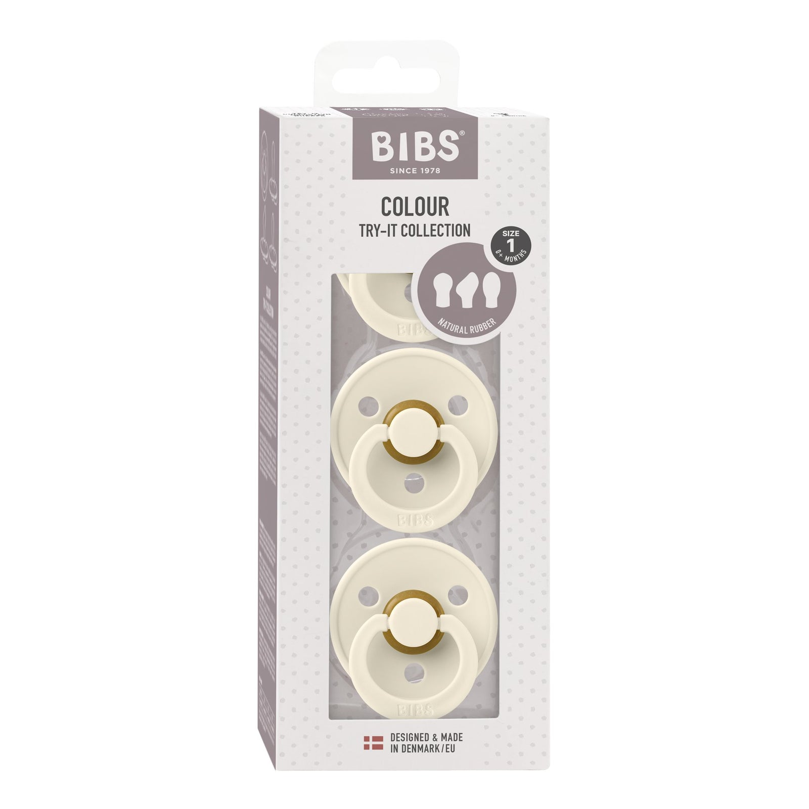 BIBS Try It 3 Pack Dummy - Ivory