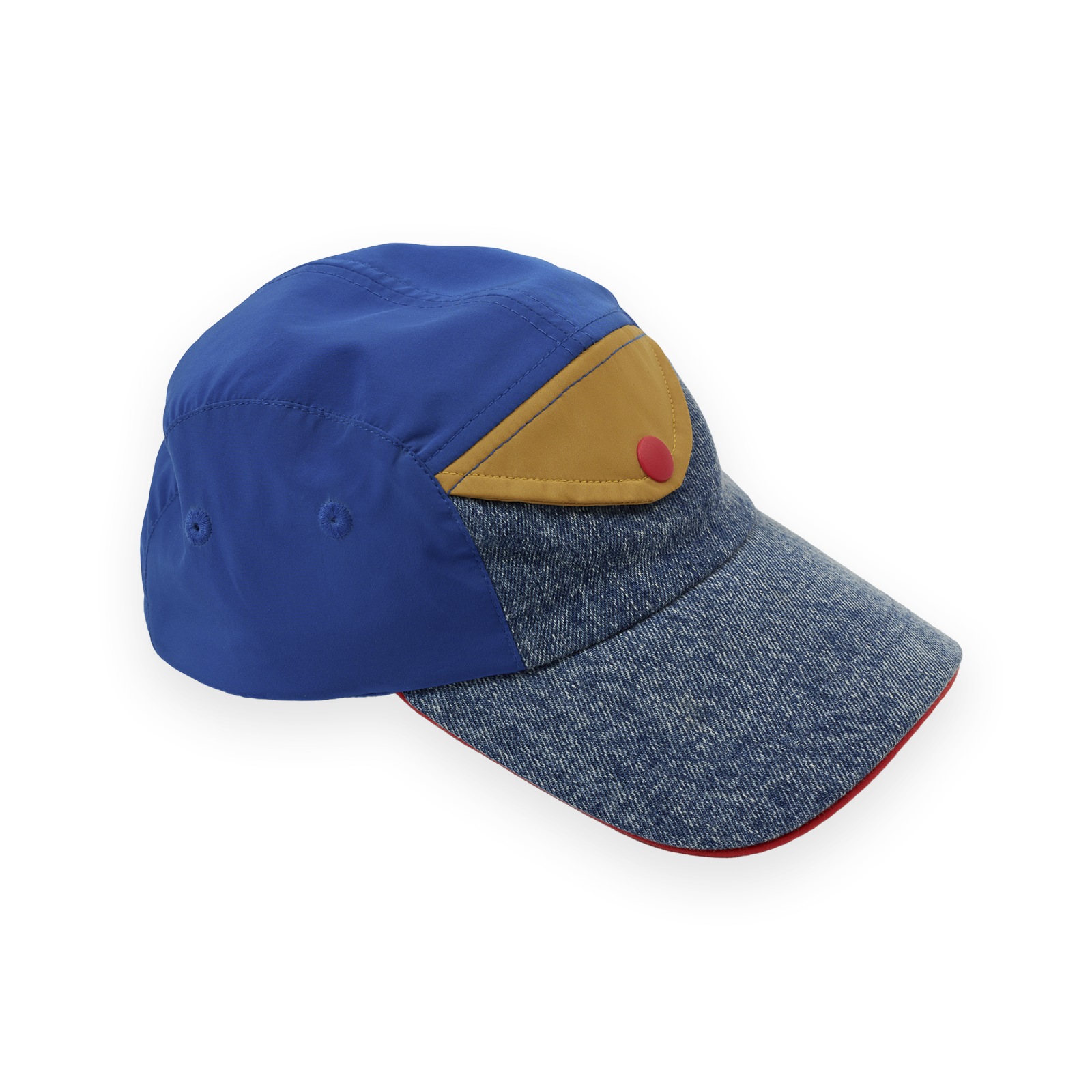 Colour Block Vintage Denim Cap