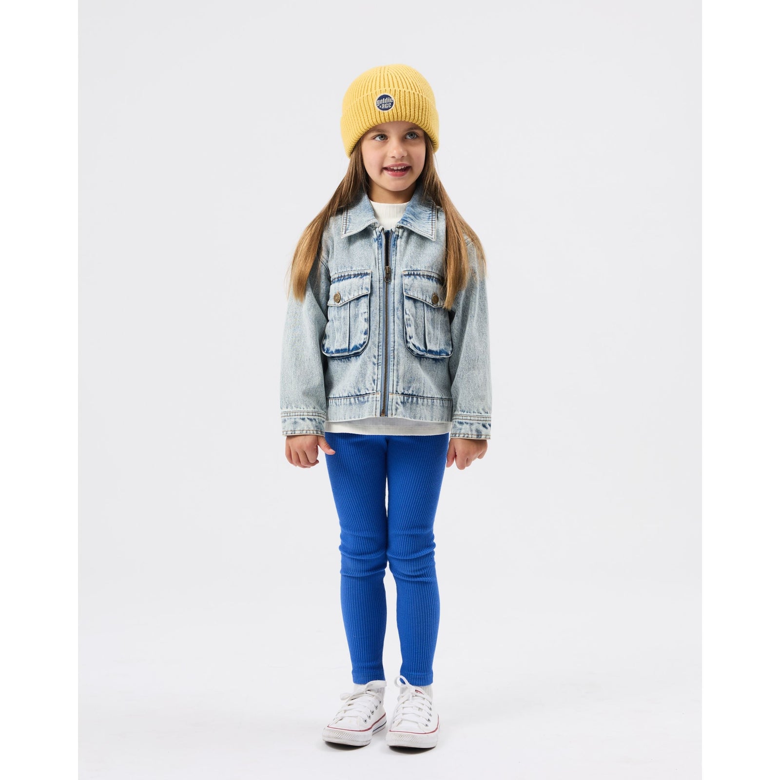 Child wearing Goldie & Ace Dustin Denim Jacket, view 3