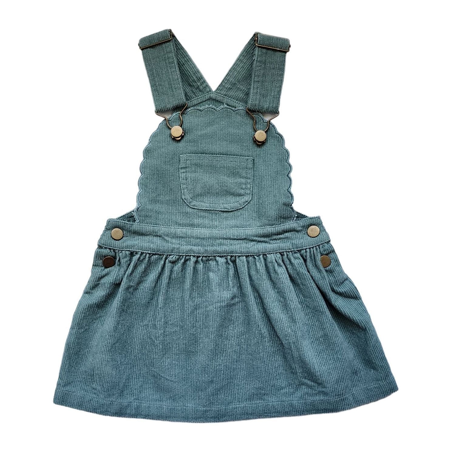 Cleo Pinafore-Sea Green