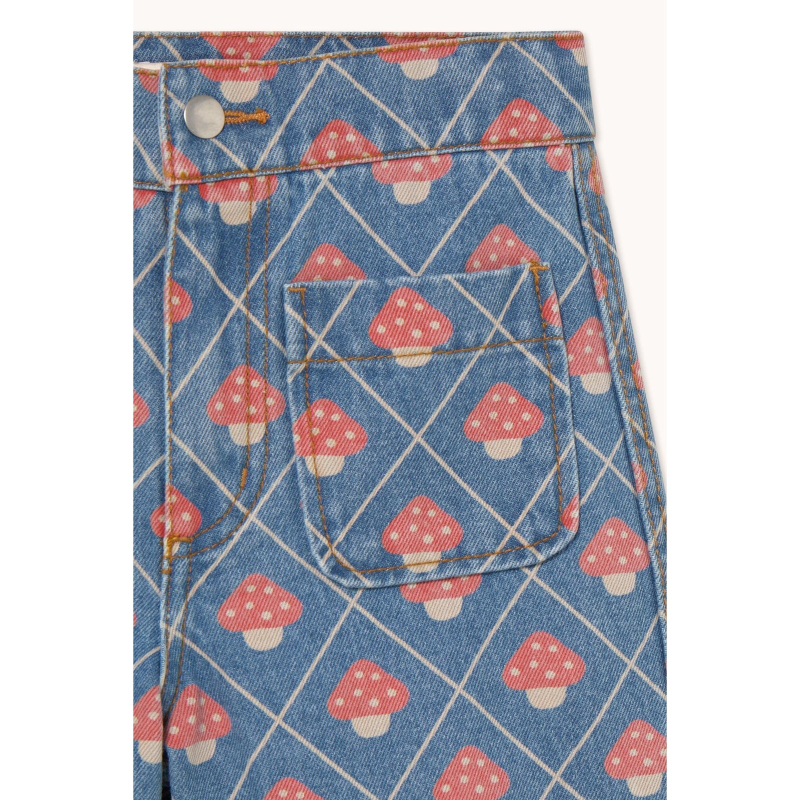 Mushrooms Denim Shorts