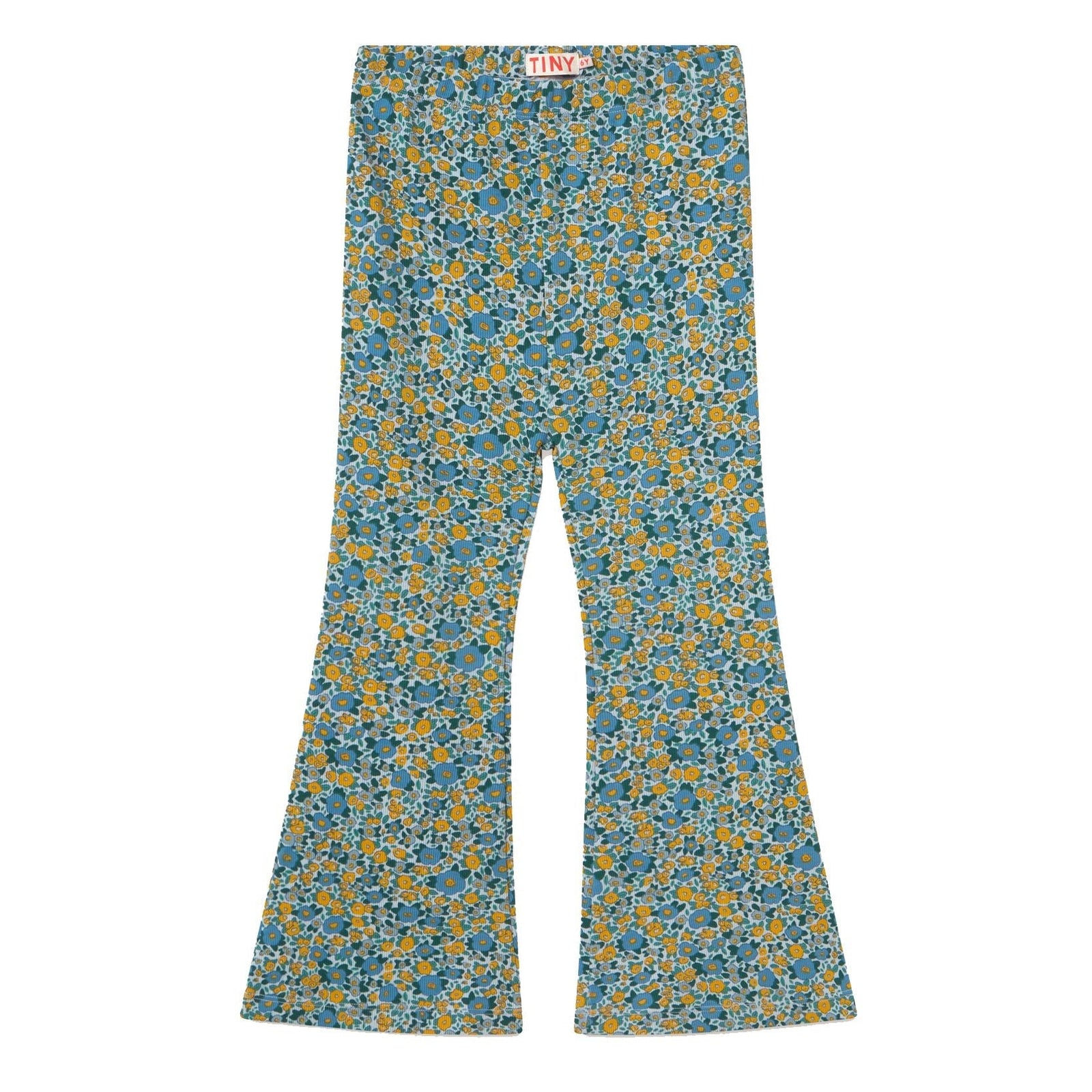 Flower Pattern Rib Pant