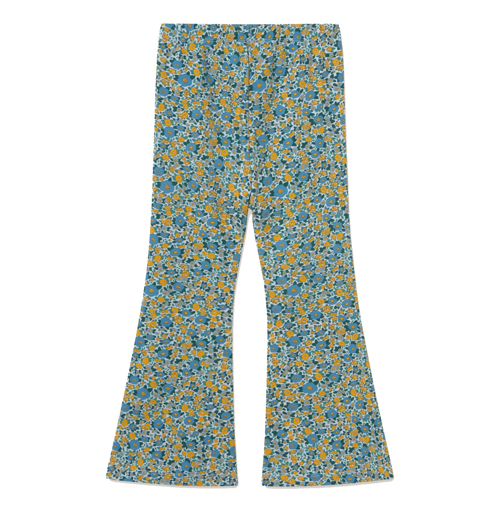 Flower Pattern Rib Pant