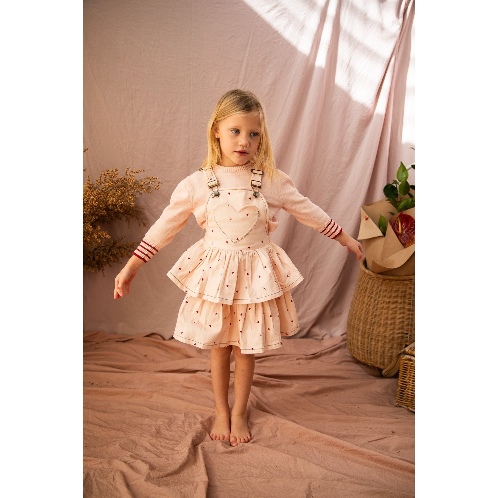 Annabelle Pinny-Piggy Pink Love Bug