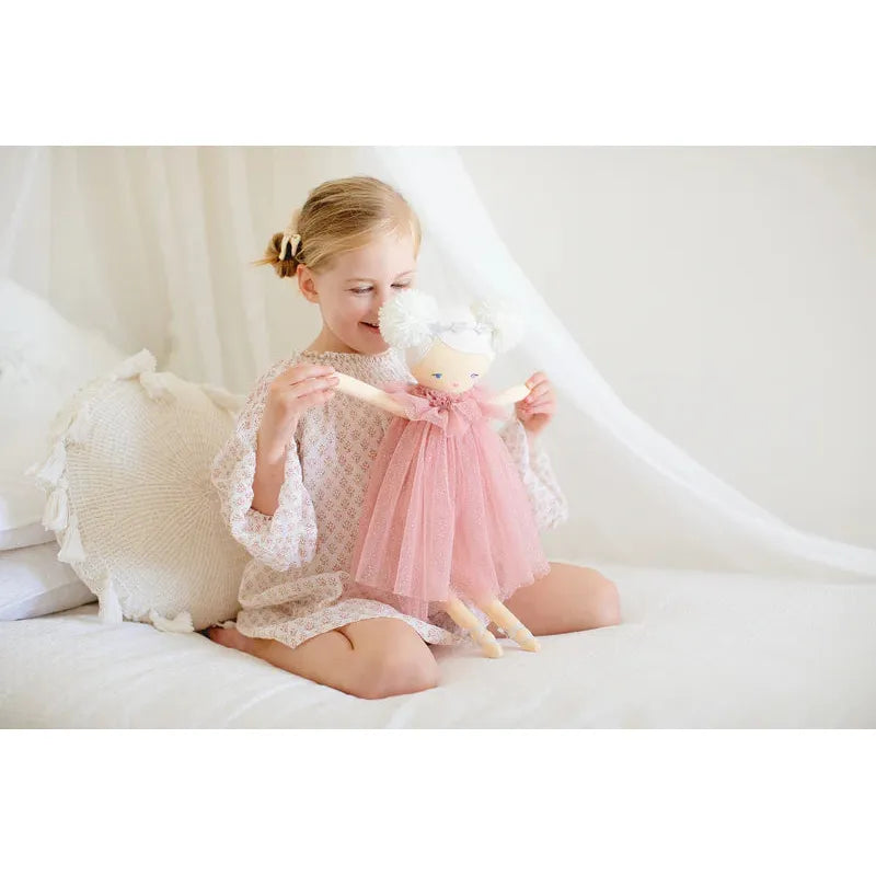 Ava Angel Doll 48cm Blush Silver