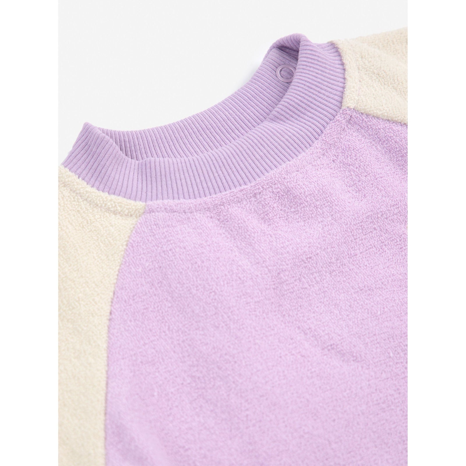 Baby Lila Color Block Terry Cloth Sweatshirt
