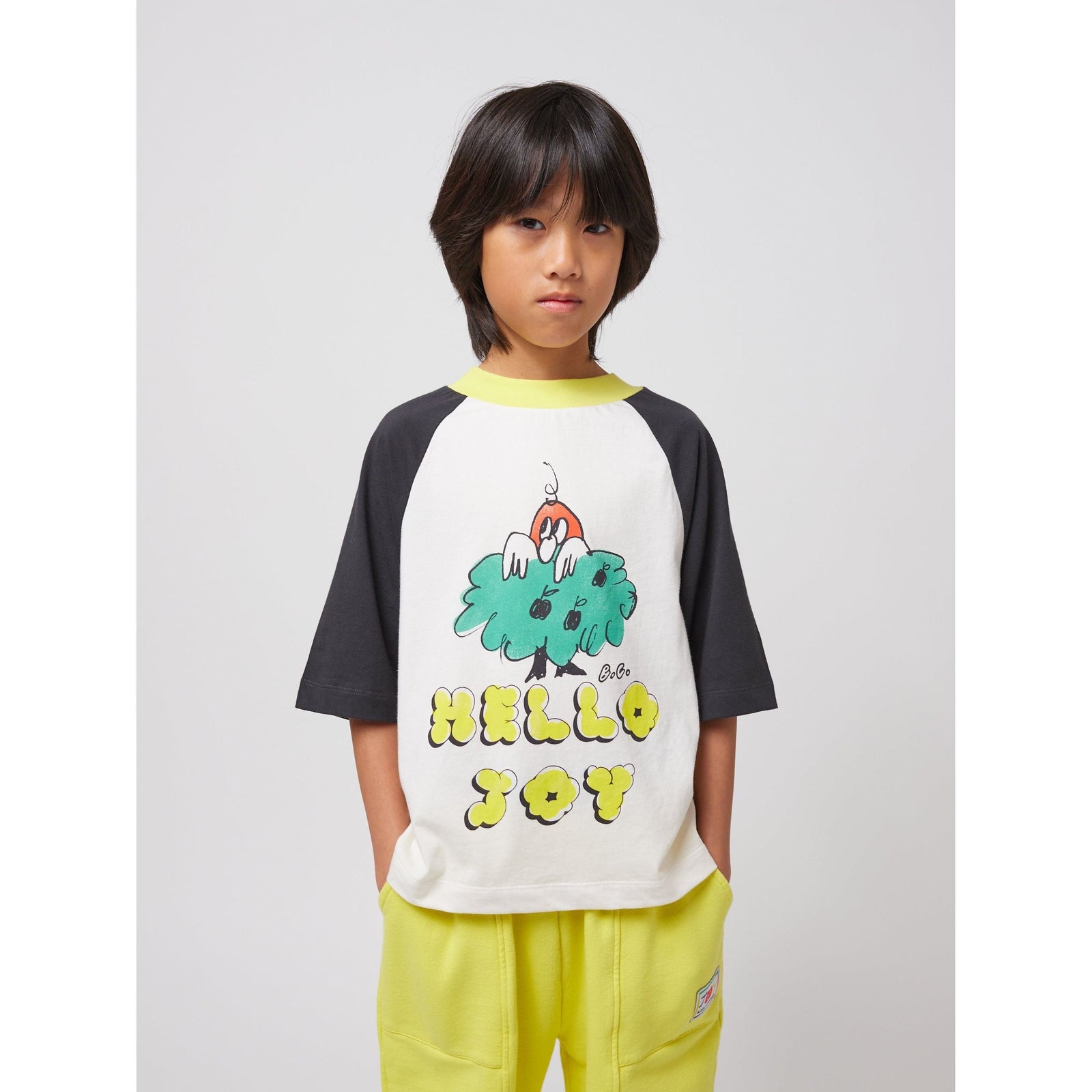 Hello Joy Ranglan Sleeves T-Shirt