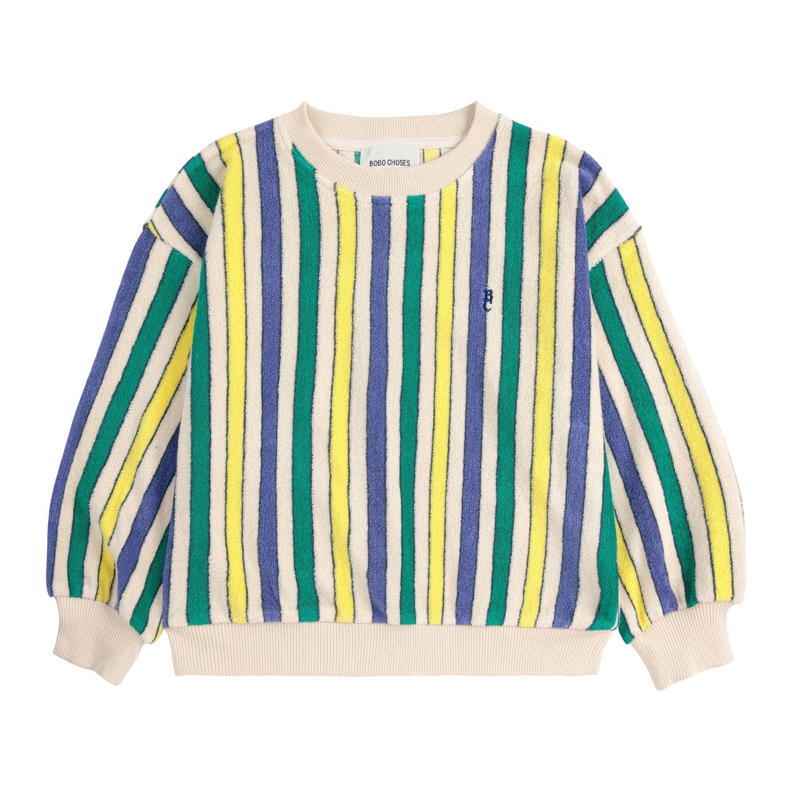 Multicolor Stripes Terry Cloth Sweatshirt