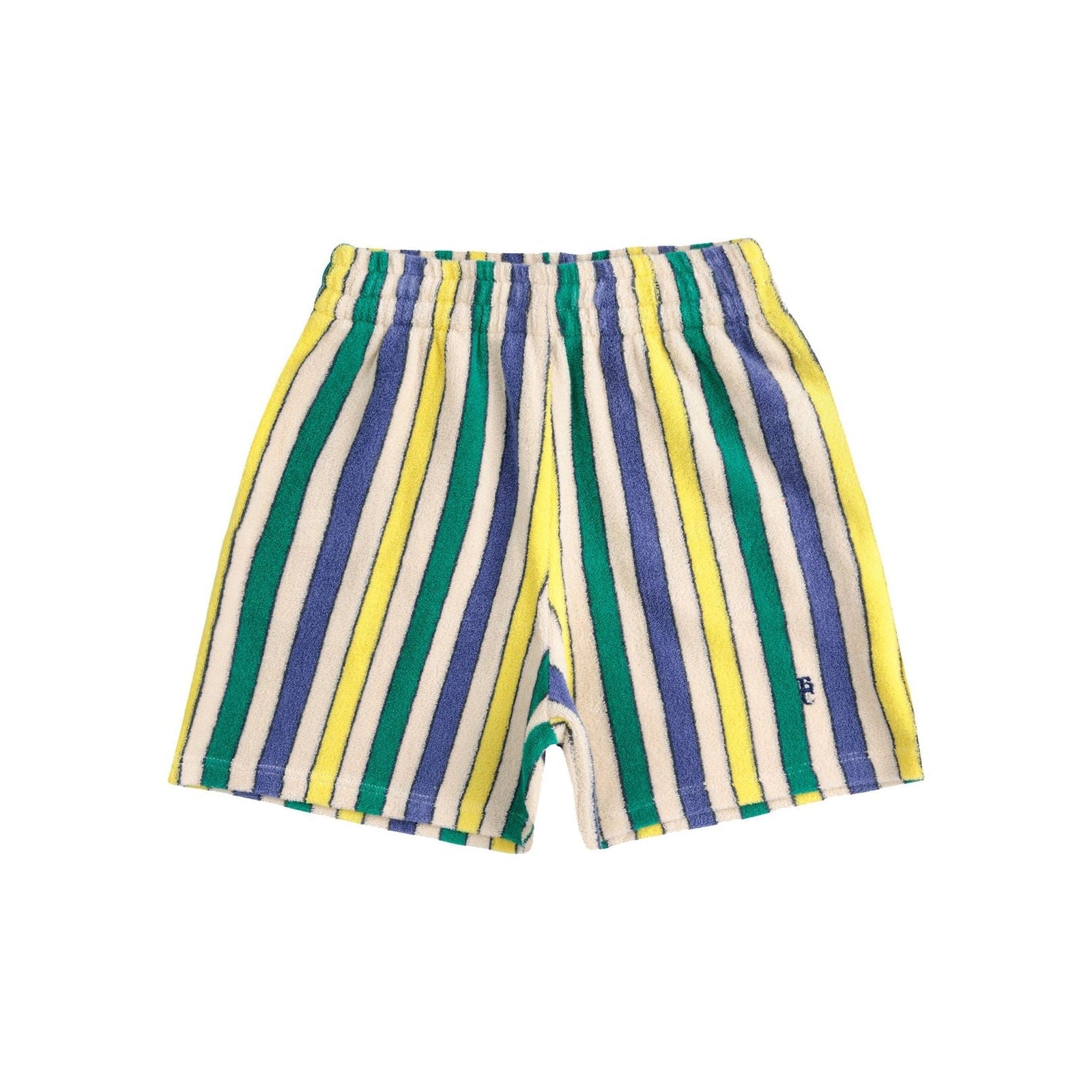 Multicolor Stripes Terry Cloth Bermuda Shorts