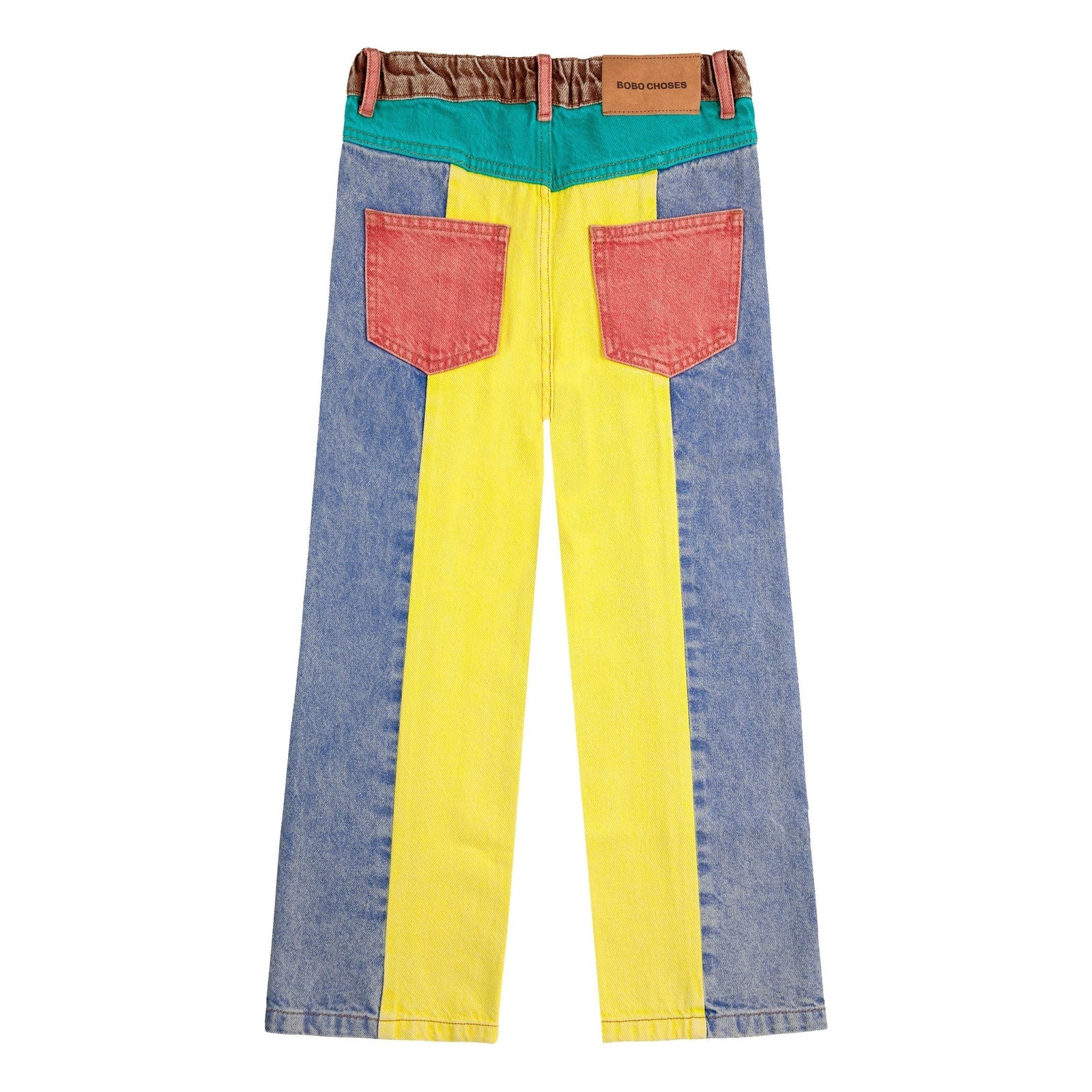 Color Block Denim Pants