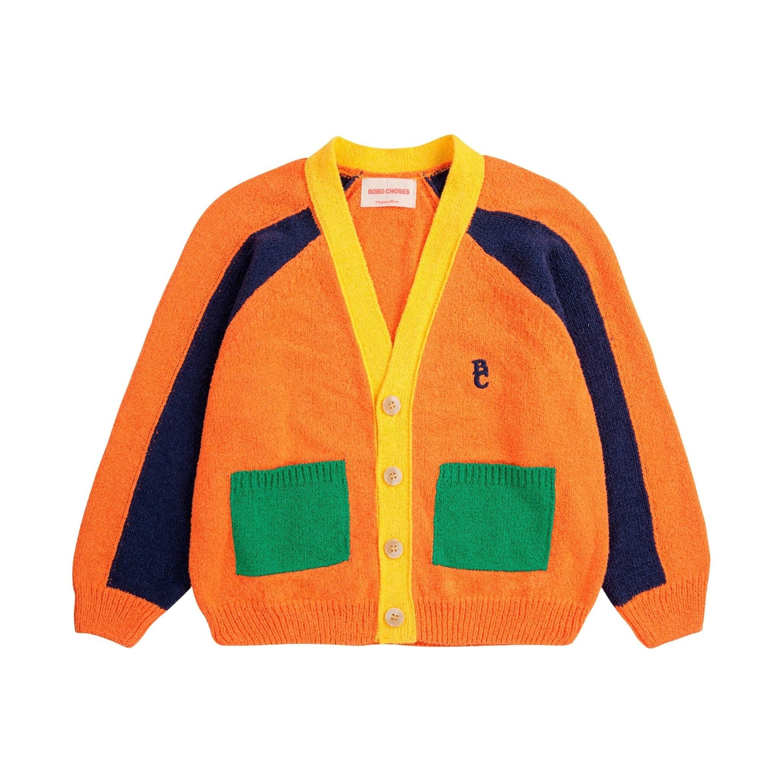 Color Block V-Neck Cardigan