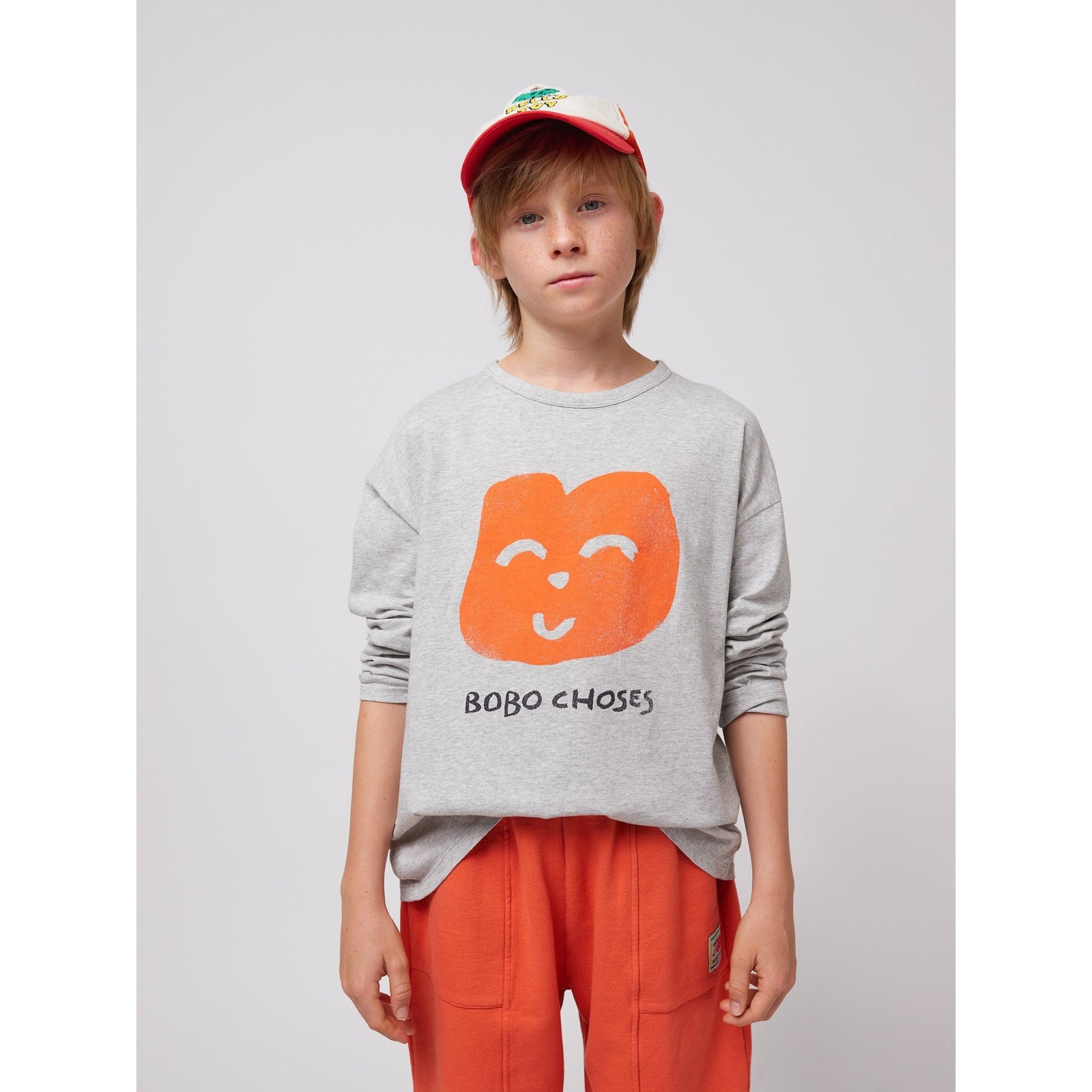 Joyful Face T-Shirt - Grey