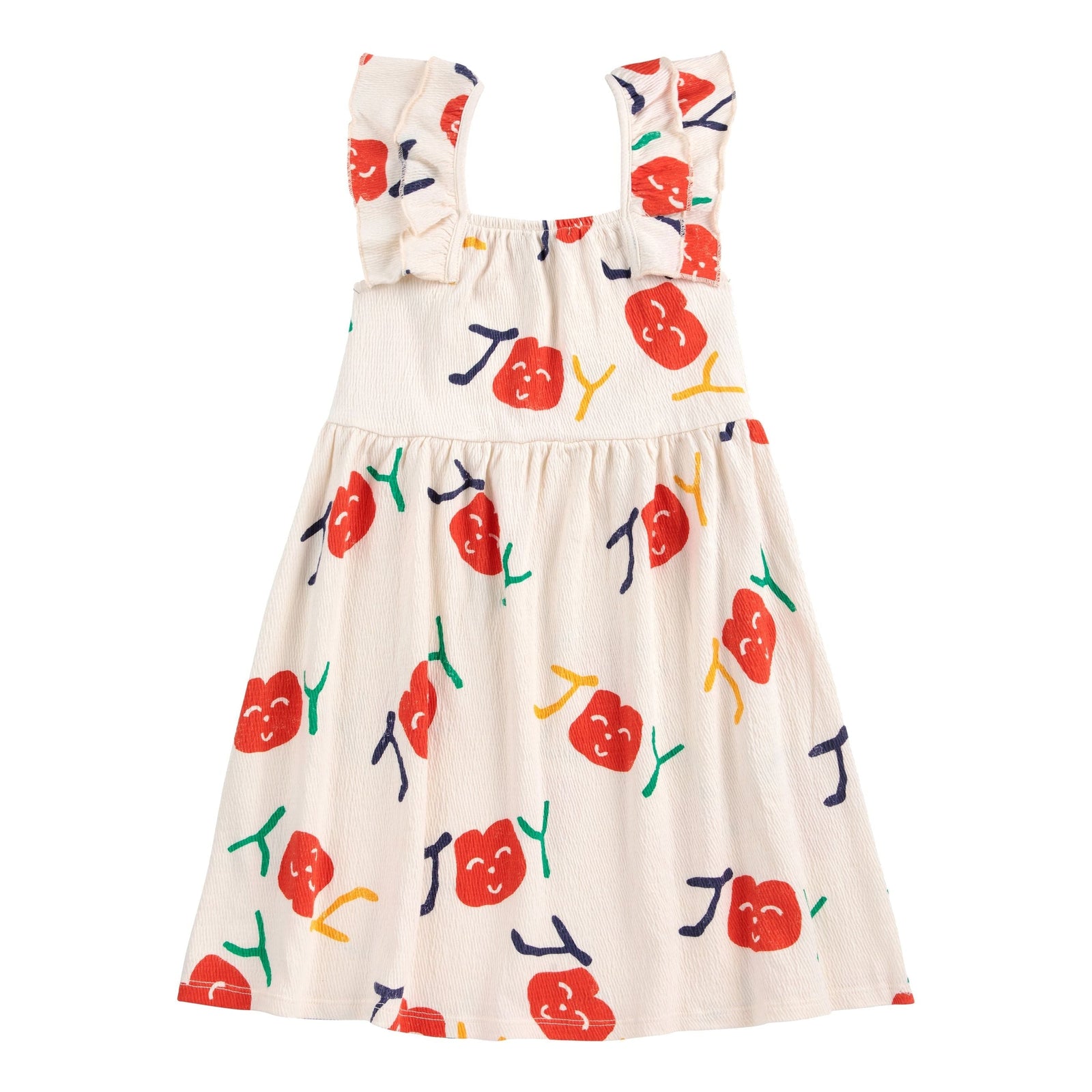 Smiling All Over Ruffle Dress