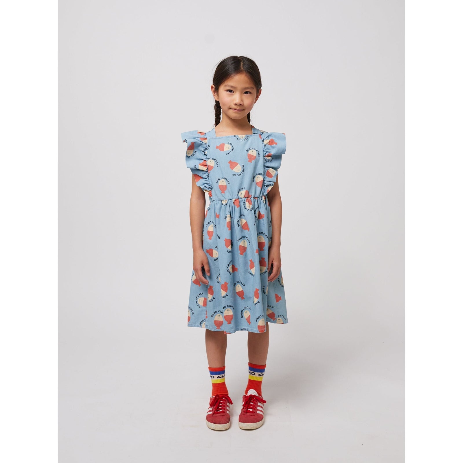 Morning Egg All Over Ruffle Dress
