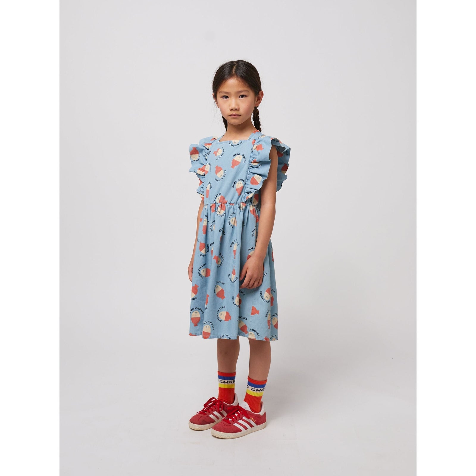Morning Egg All Over Ruffle Dress