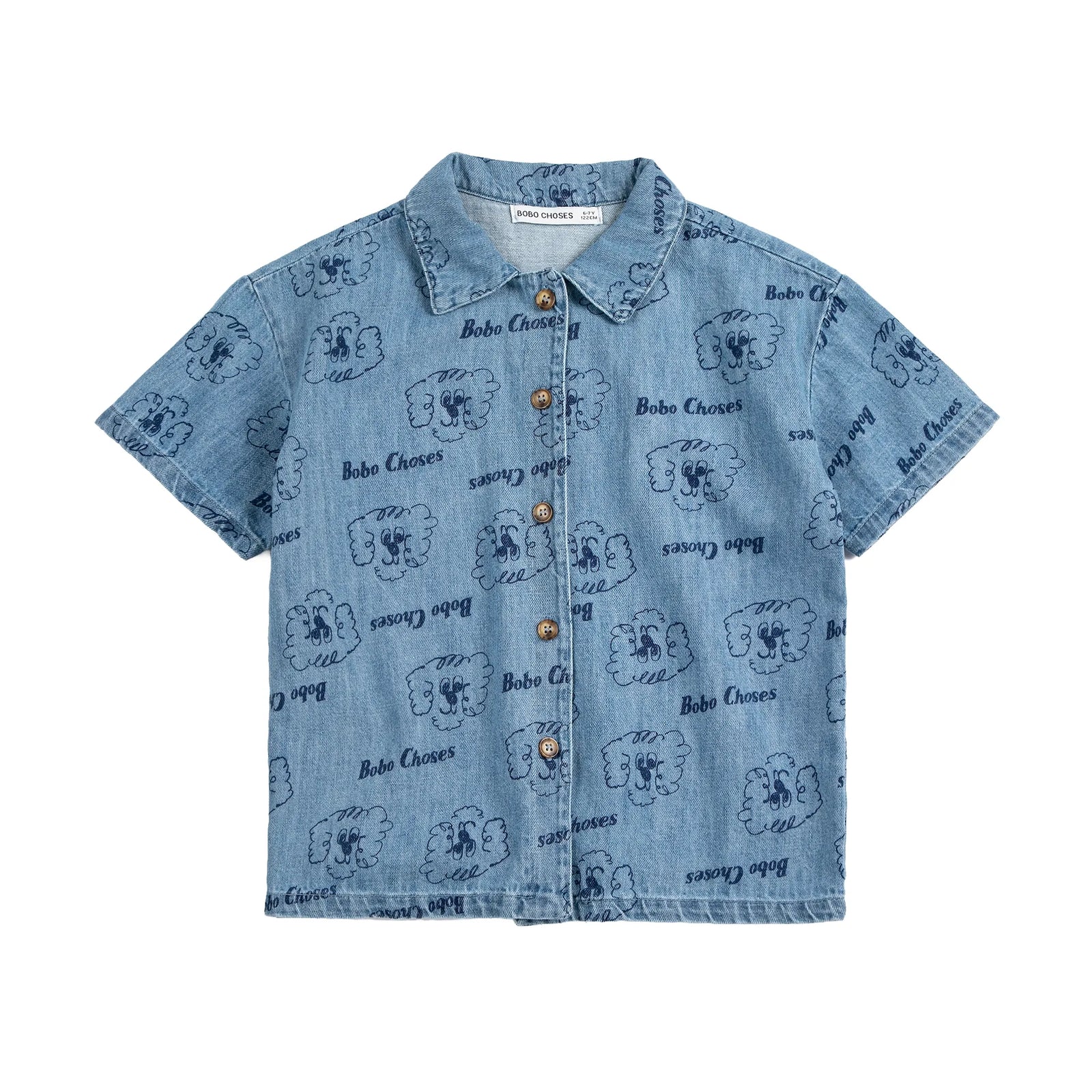 Pickle The Dog All Over Denim Shirt