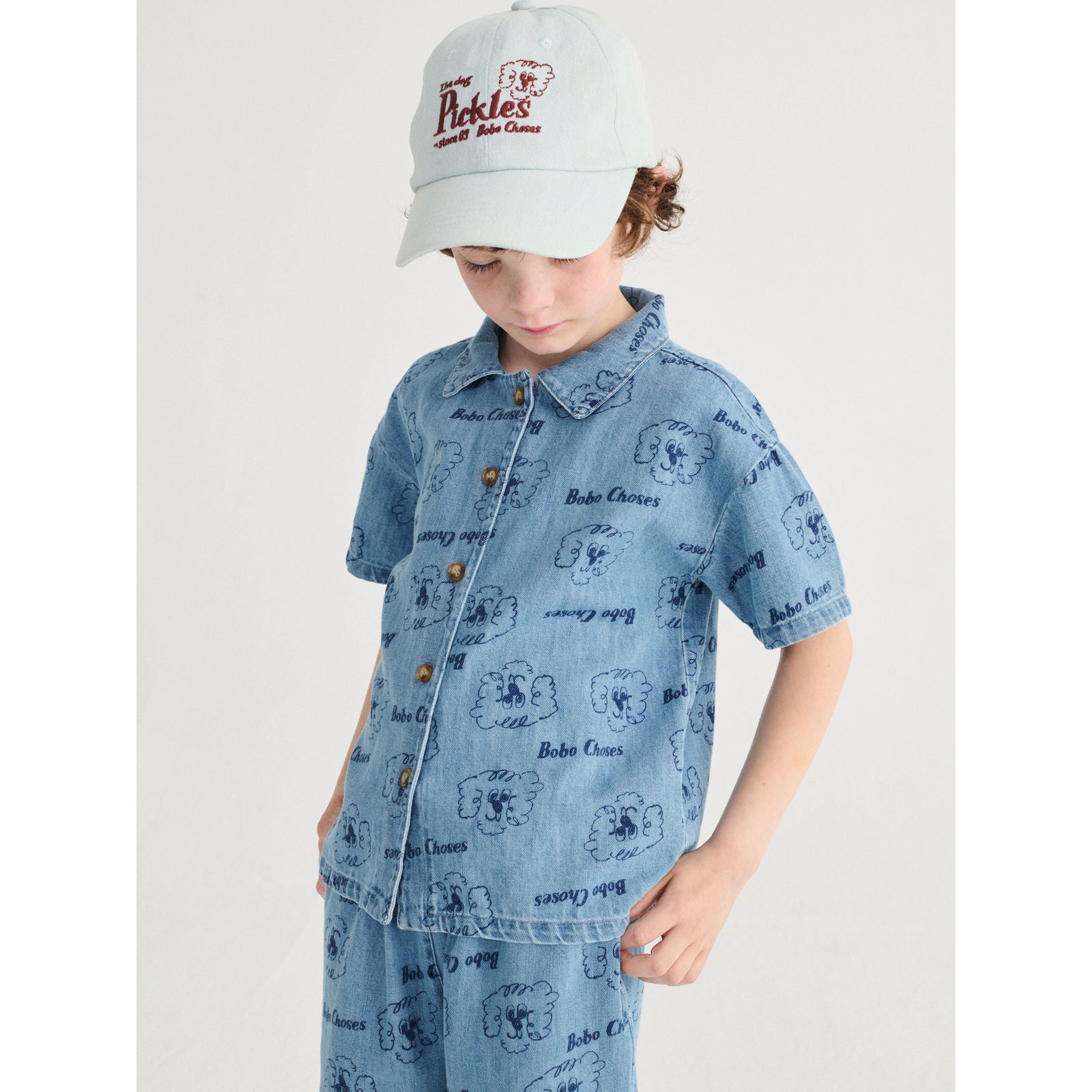 Pickle The Dog All Over Denim Shirt