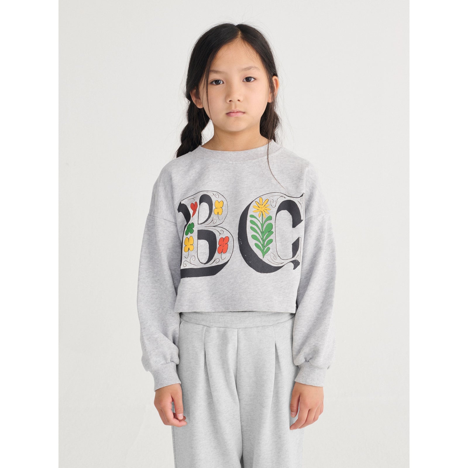 Spring Letters Cropped Sweatshirt