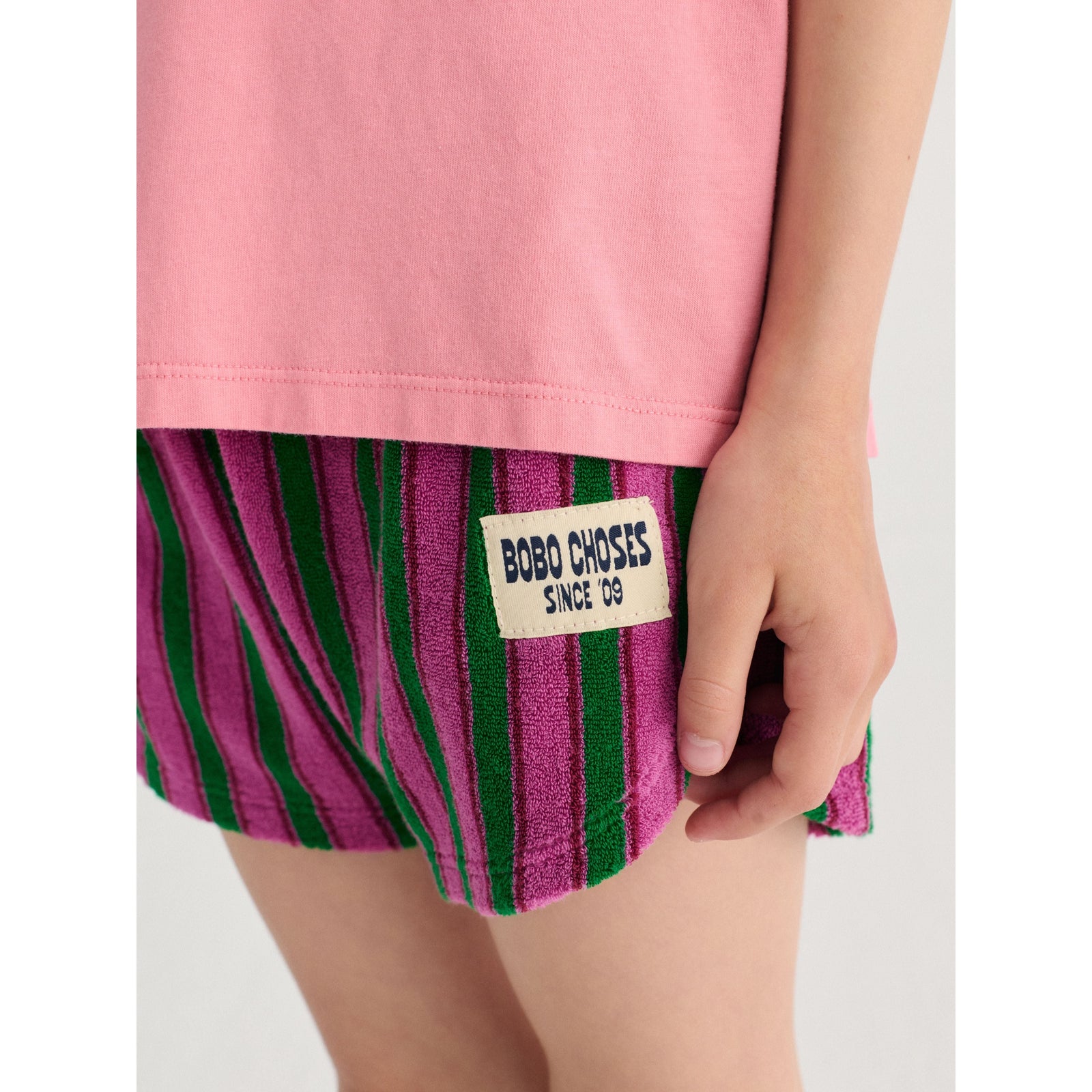 Striped Terry Cloth Shorts