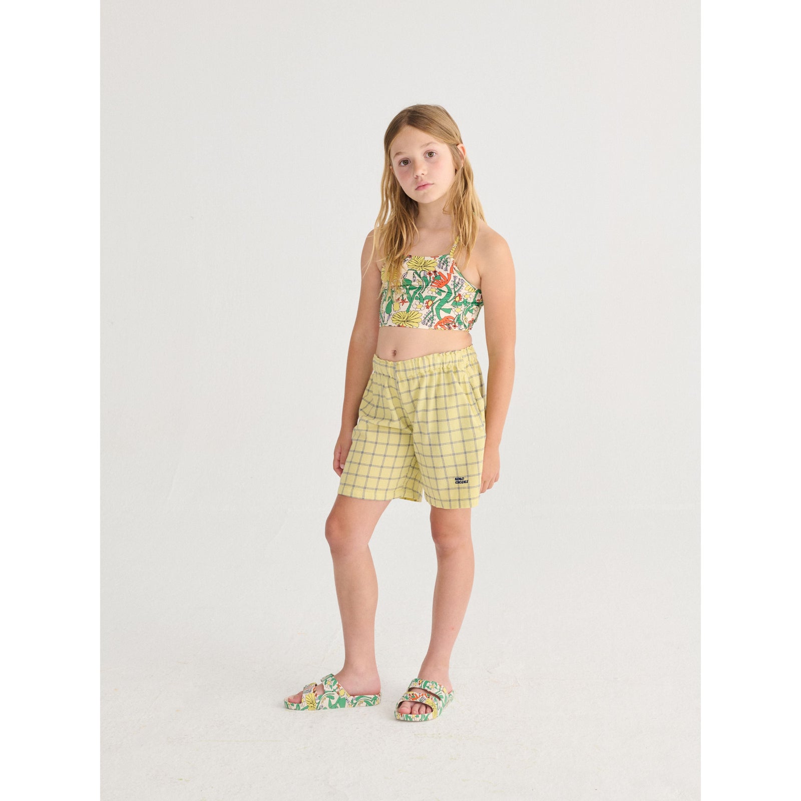 Spicy Window Pane Woven Bermuda Shorts
