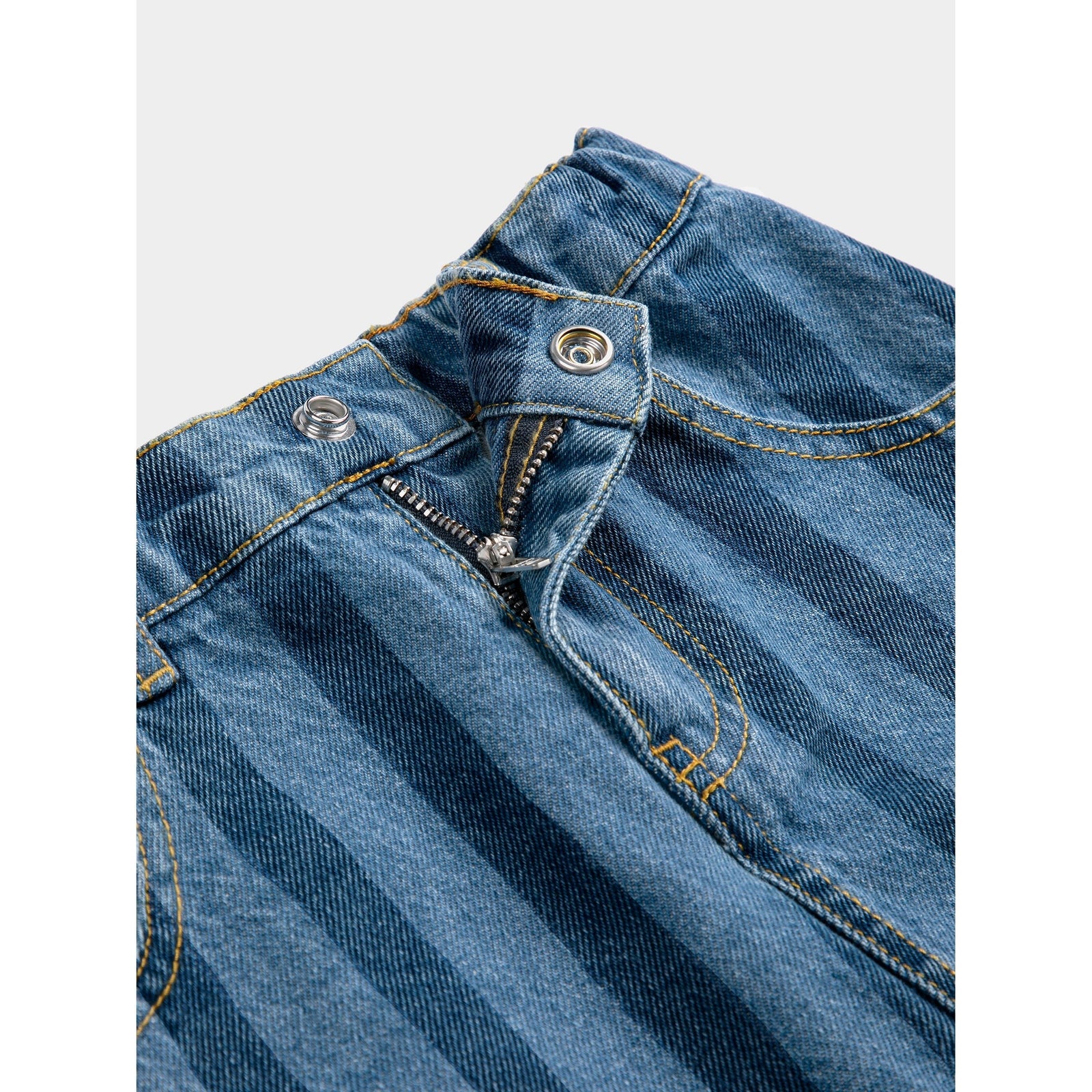 Pickles The Dog Striped Denim Skirt