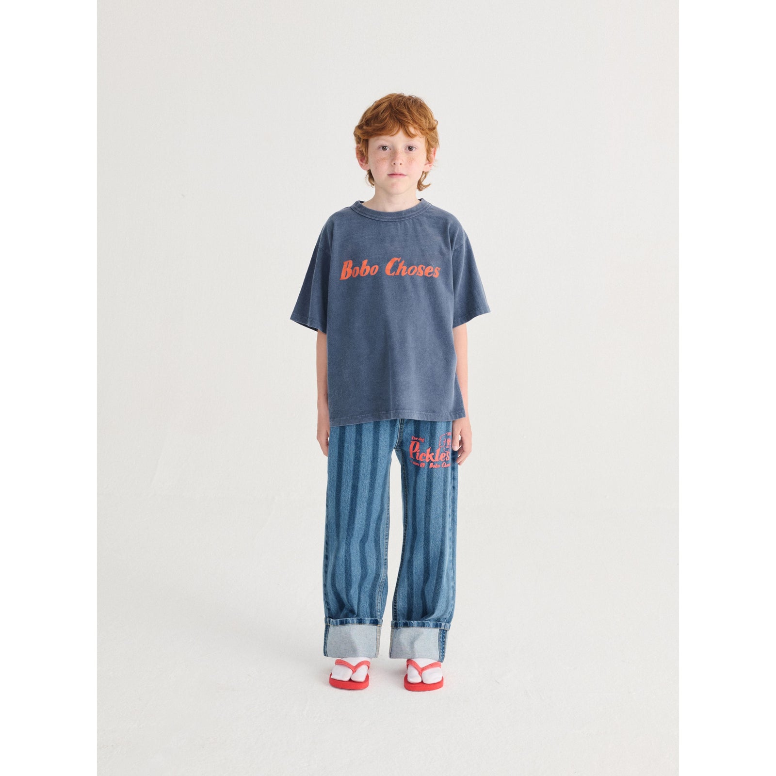 Pickles The Dog Striped Denim Pants