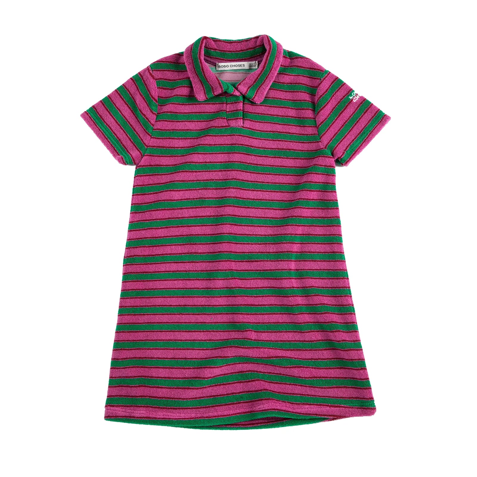 Striped Terry Cloth Polo Dress