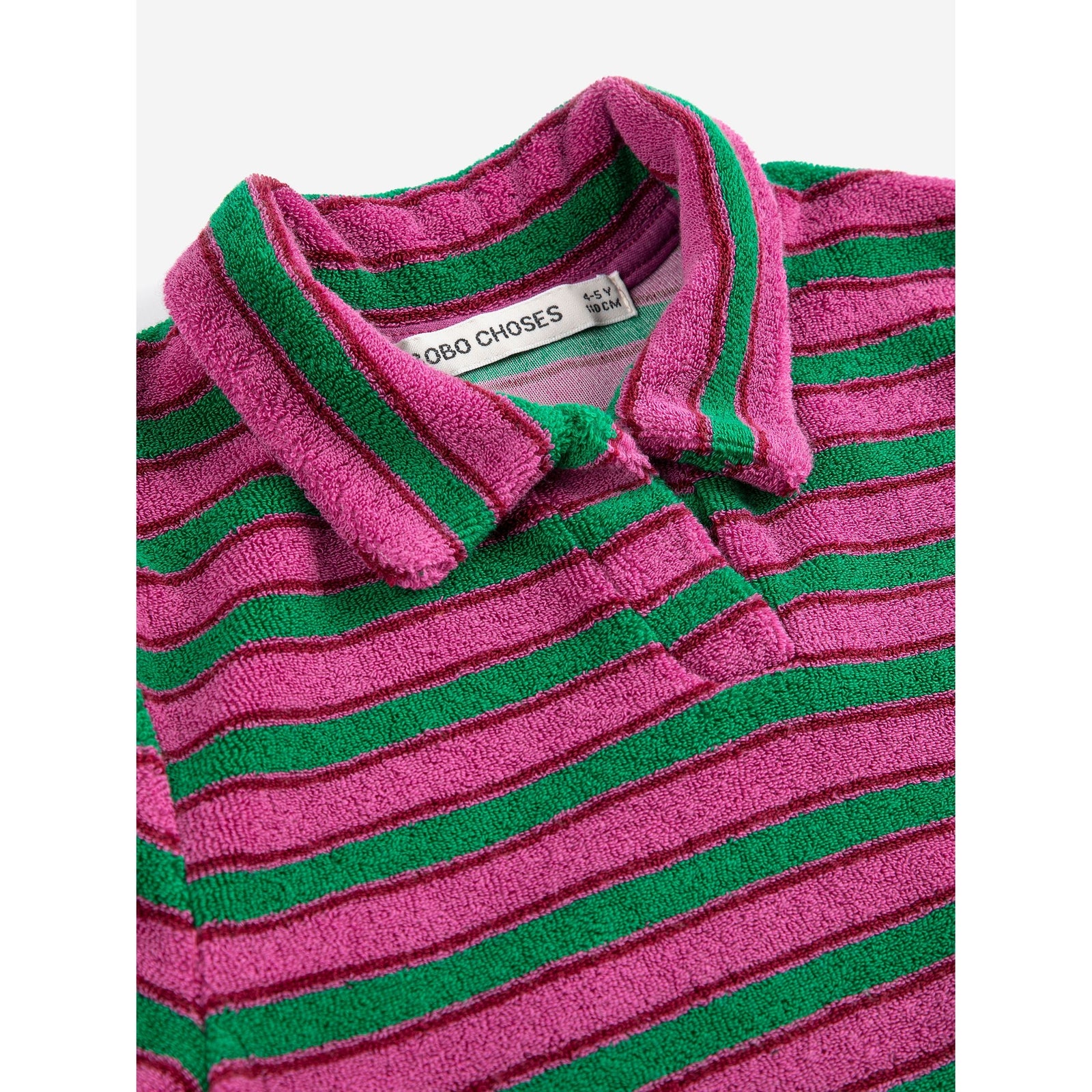 Striped Terry Cloth Polo Dress