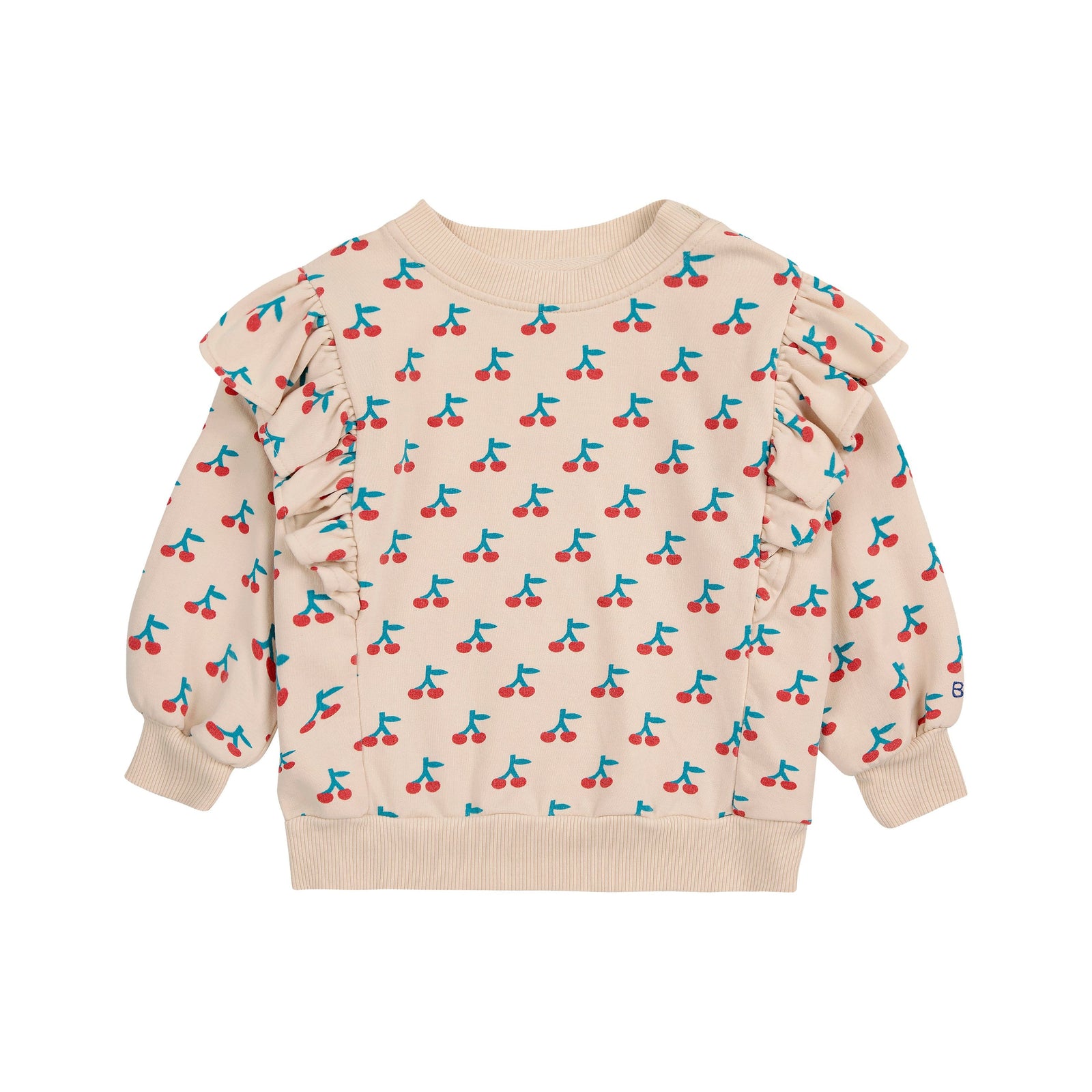 Baby Cherry All Over Ruffle Sweatshirt