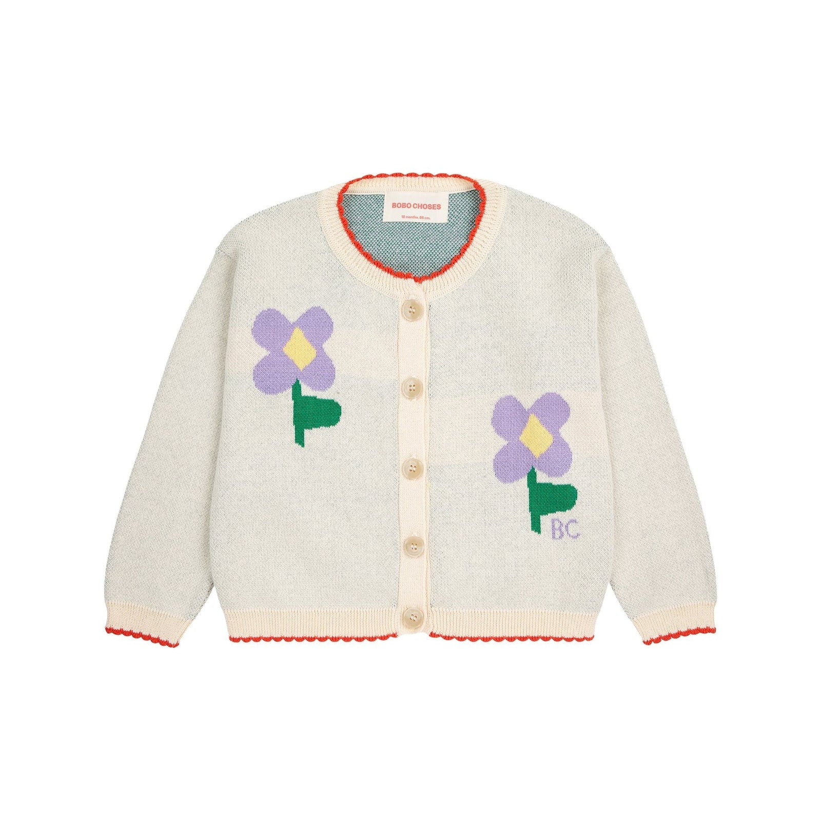 Baby Pansy Flower Cardigan