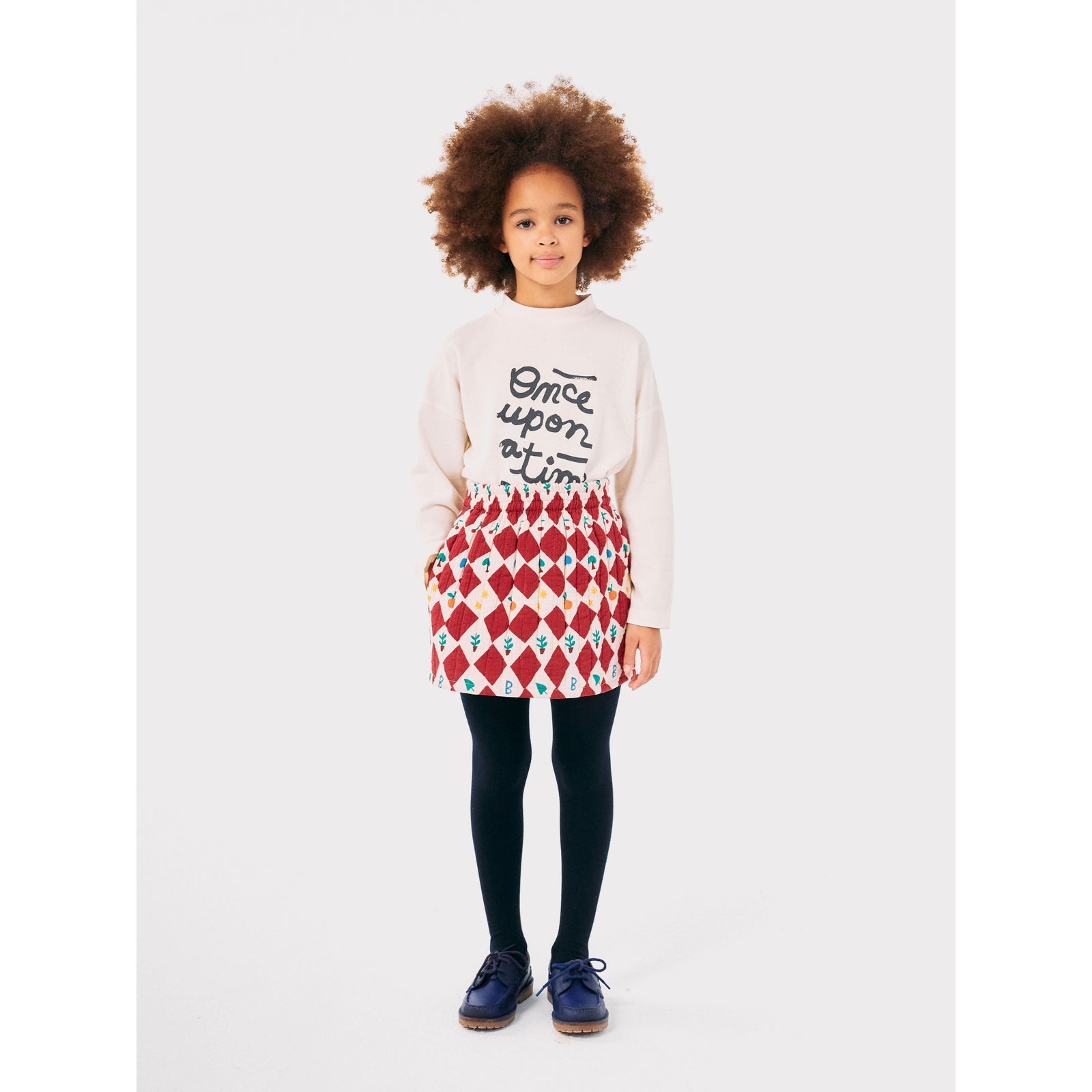 Harlequin All Over Quilted Woven Skirt