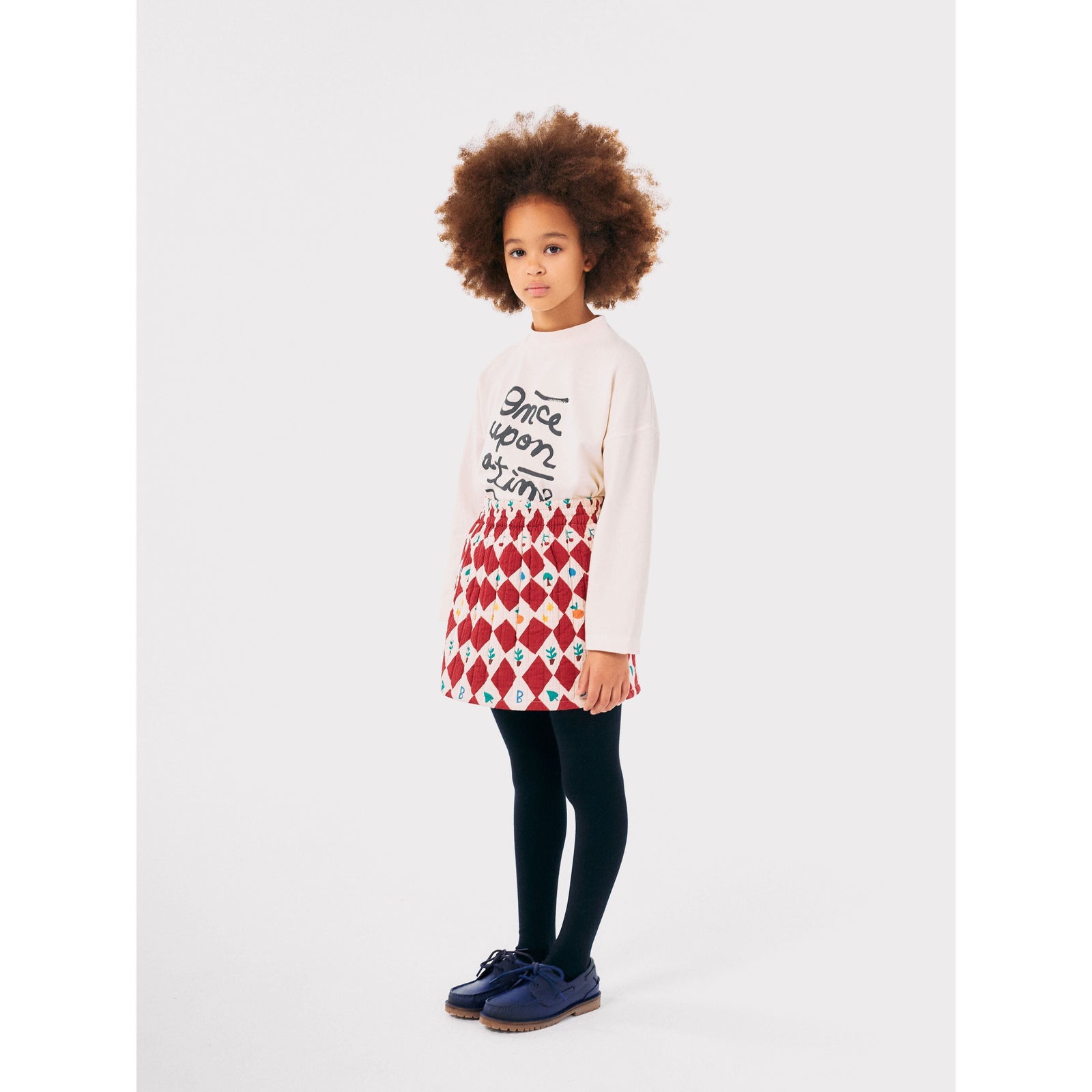 Harlequin All Over Quilted Woven Skirt