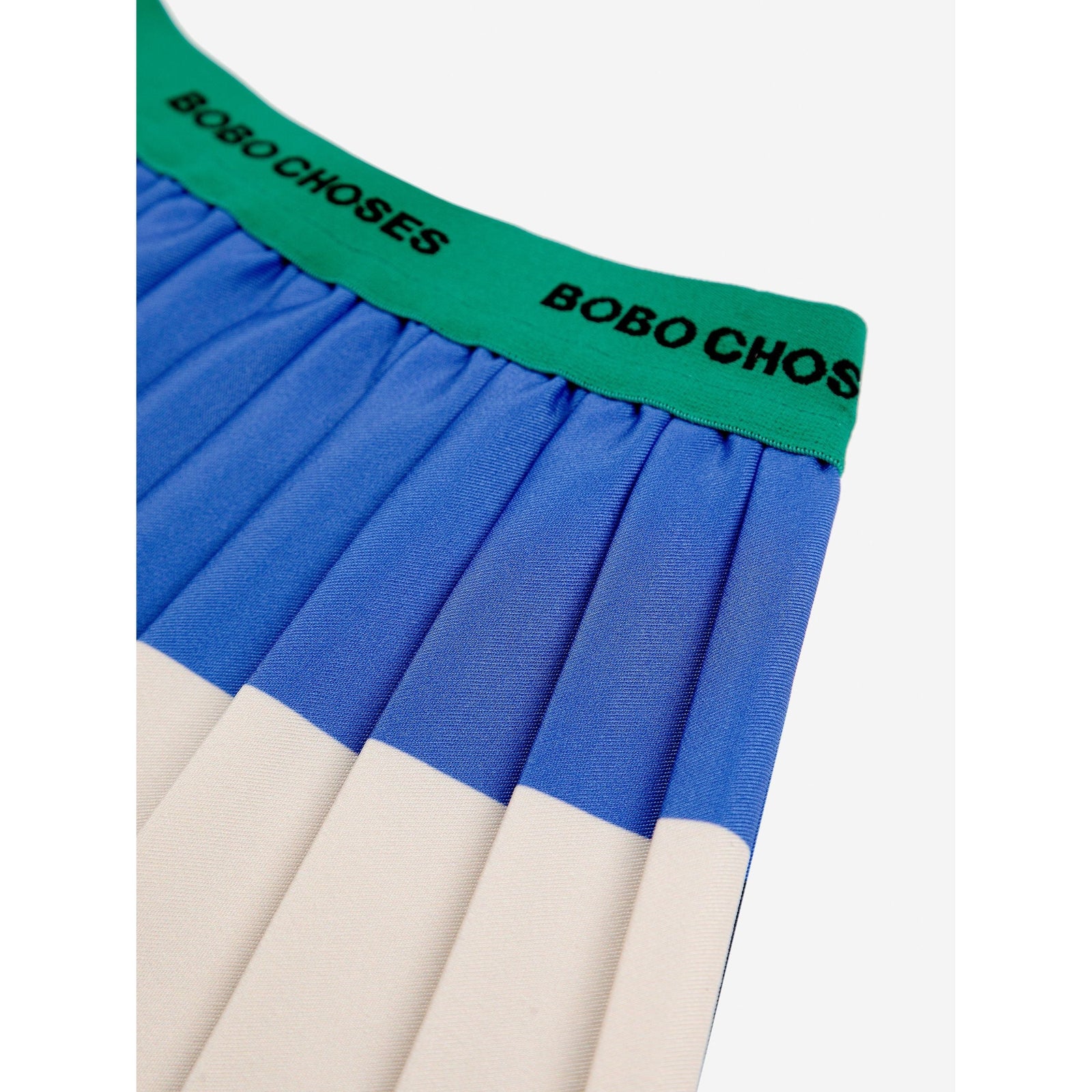 Color Block Pleated Woven Skirt