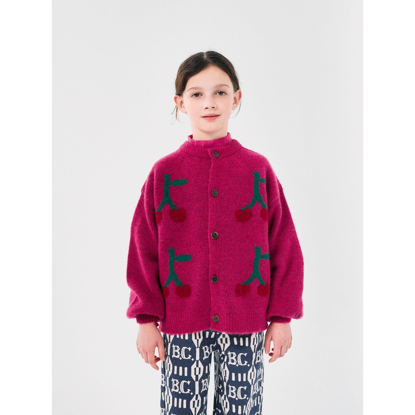 Bobo Cherry Intarsia Cardigan