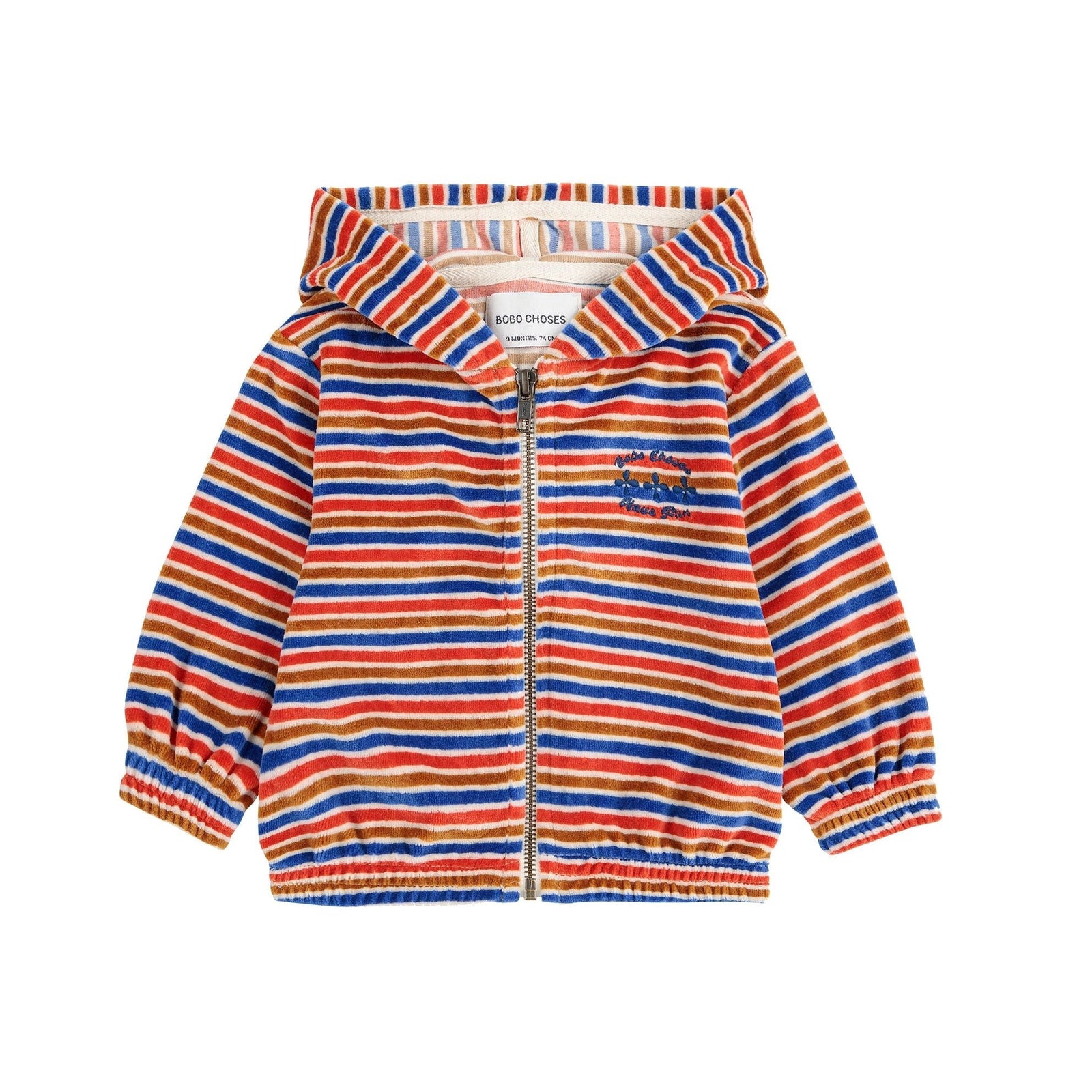 Baby Have Fun Striped Zipped Hoodie