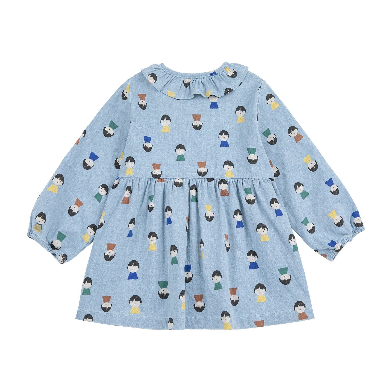 Baby Game Pawns All Over Light Denim Dress
