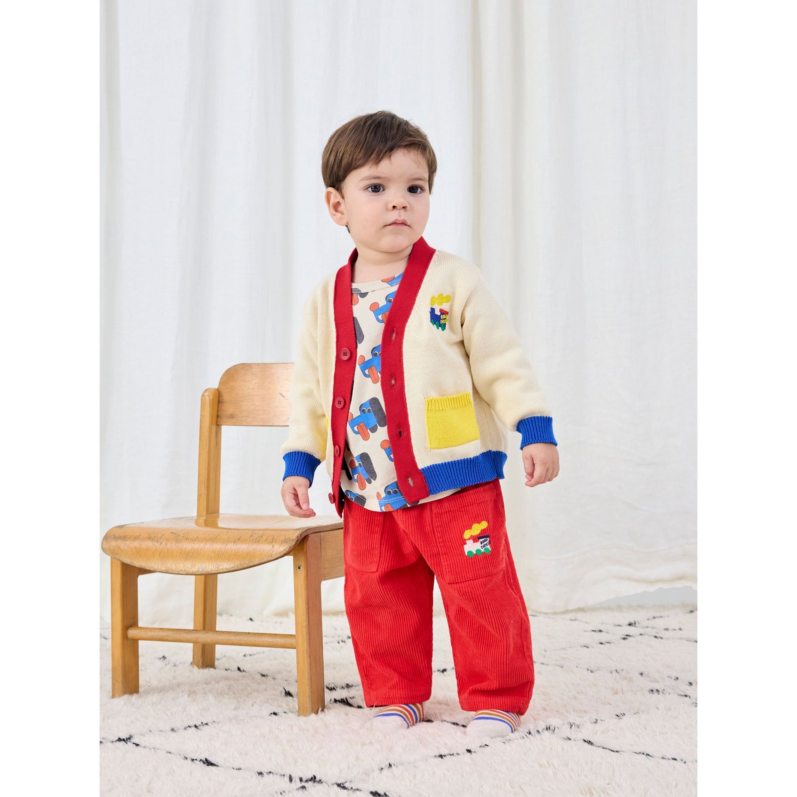 Baby Bobo Choo Choo Color Block Cardigan