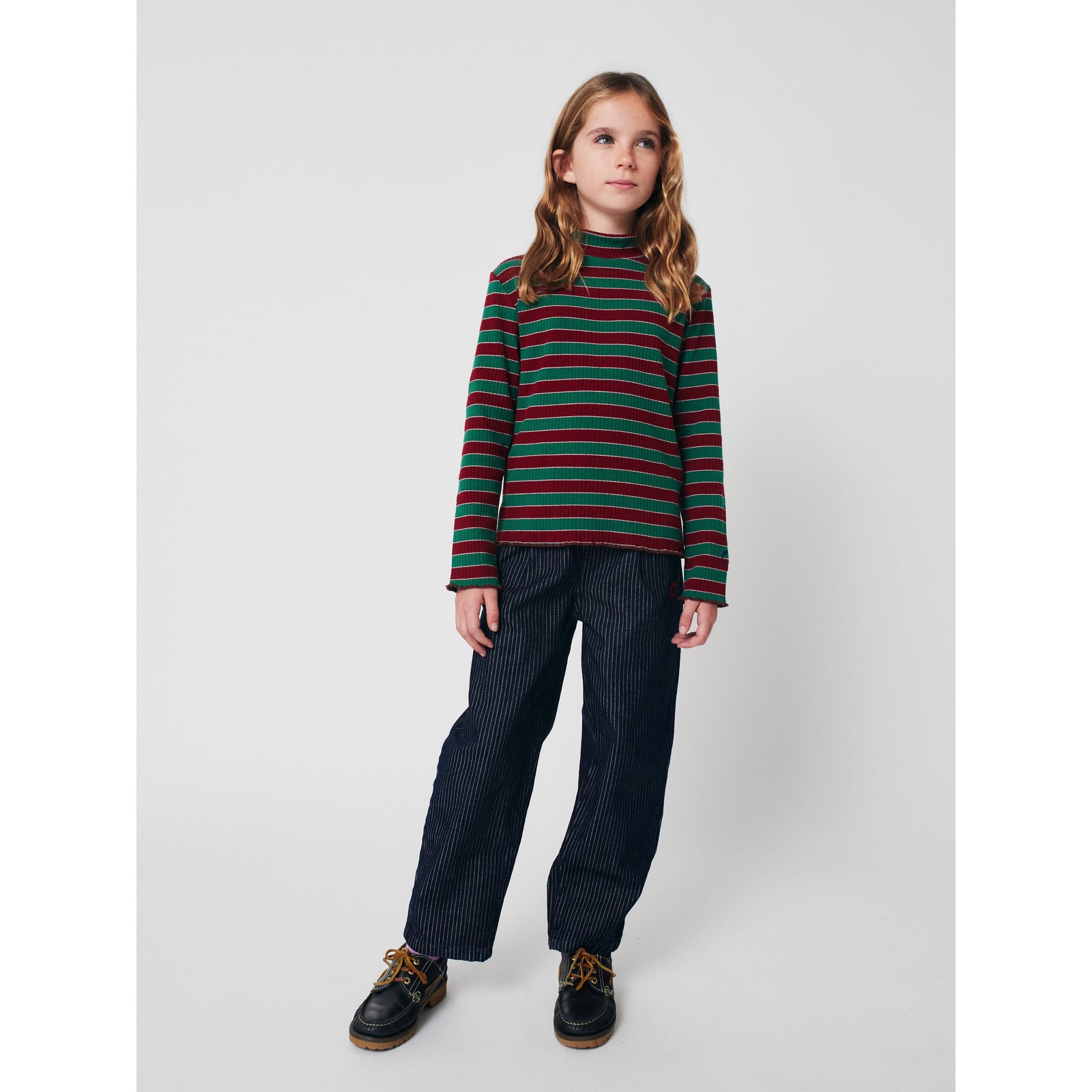 Multicolor Stripes Turtle Neck T-Shirt