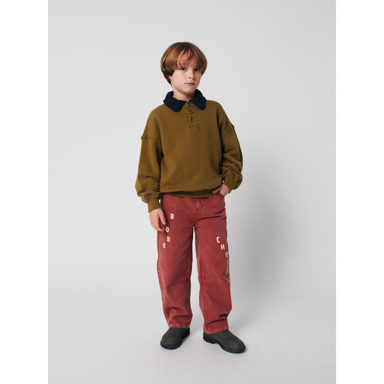 Bobo Choses Polo Sweatshirt - Khaki