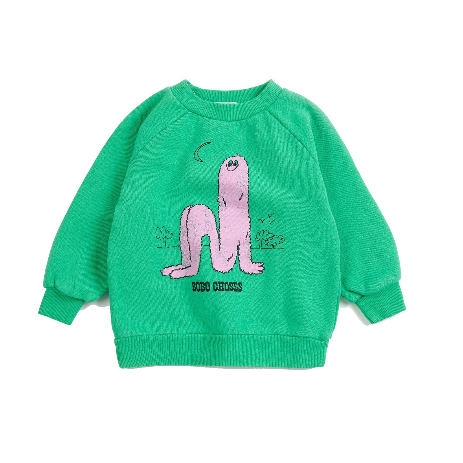 Bobo Choses Long Pinky Puff Sweatshirt, All About Monsters collection