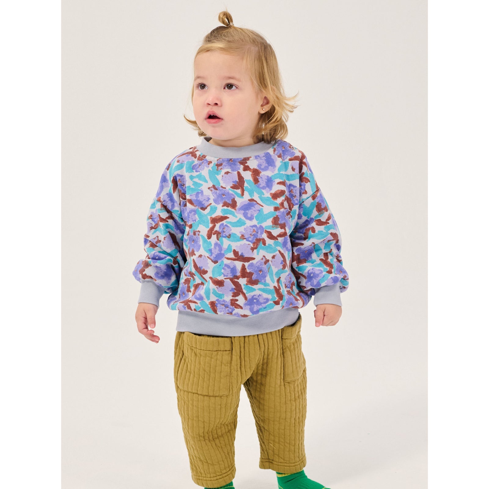 Bobo Choses Watercolor All Over Sweatshirt, All About Monsters collection, view 2