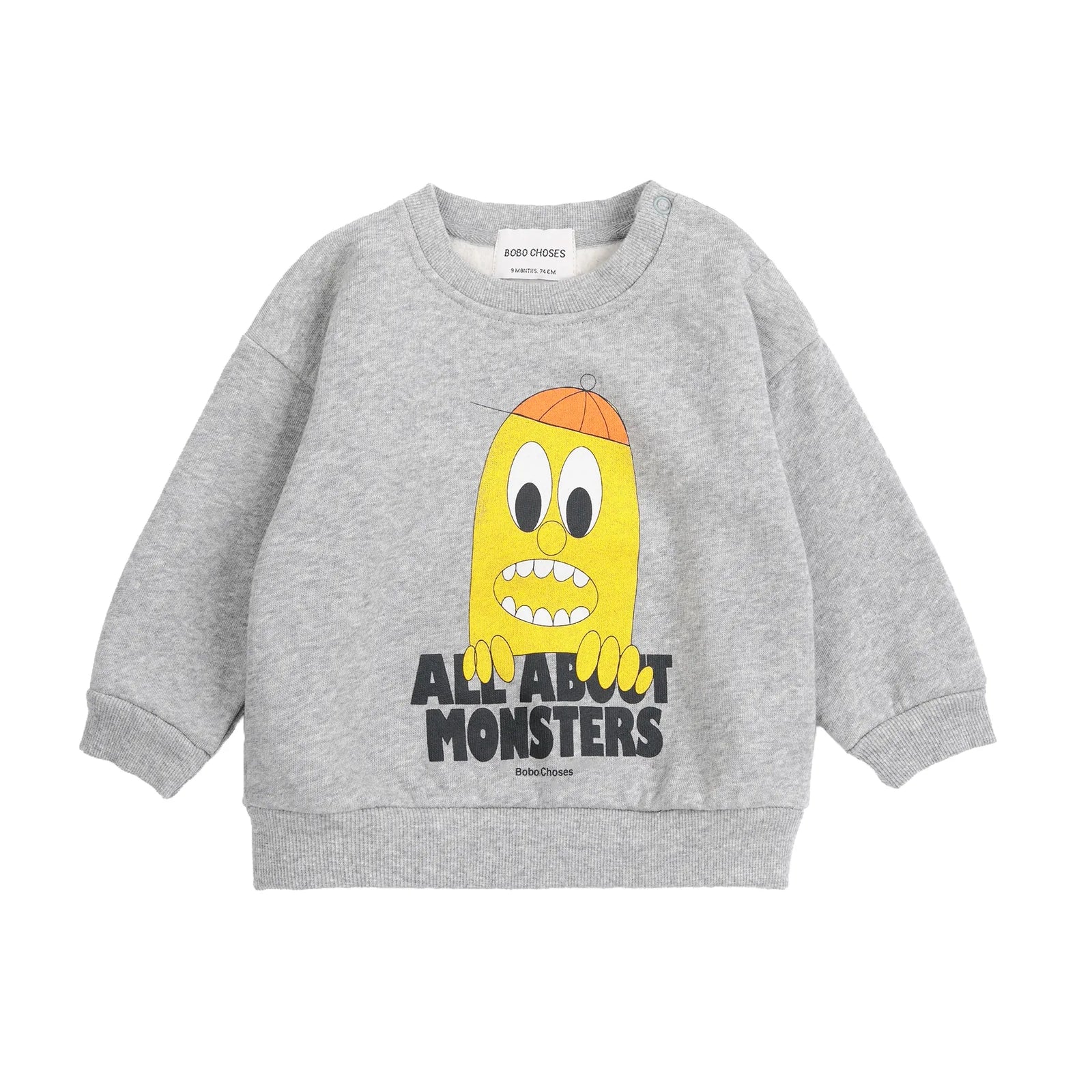 Bobo Choses Bigtooth Lemon Sweatshirt, All About Monsters collection