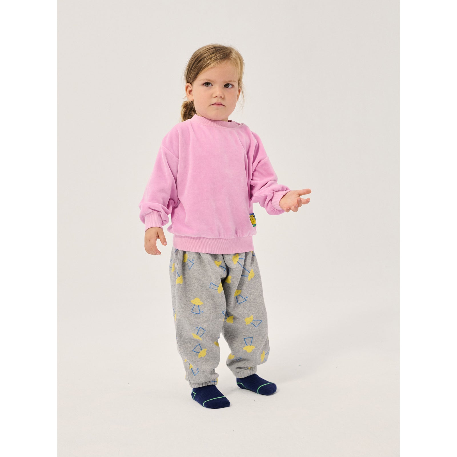 Bobo Choses Booo Bo Choses Tag Velvet Sweatshirt, All About Monsters collection, view 5