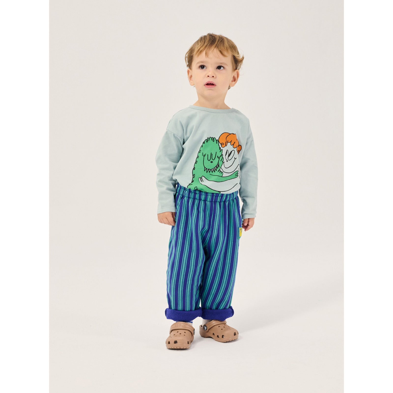 Bobo Choses Booo Bo Choses Tag Stripes Jogging Pants, All About Monsters collection, view 9