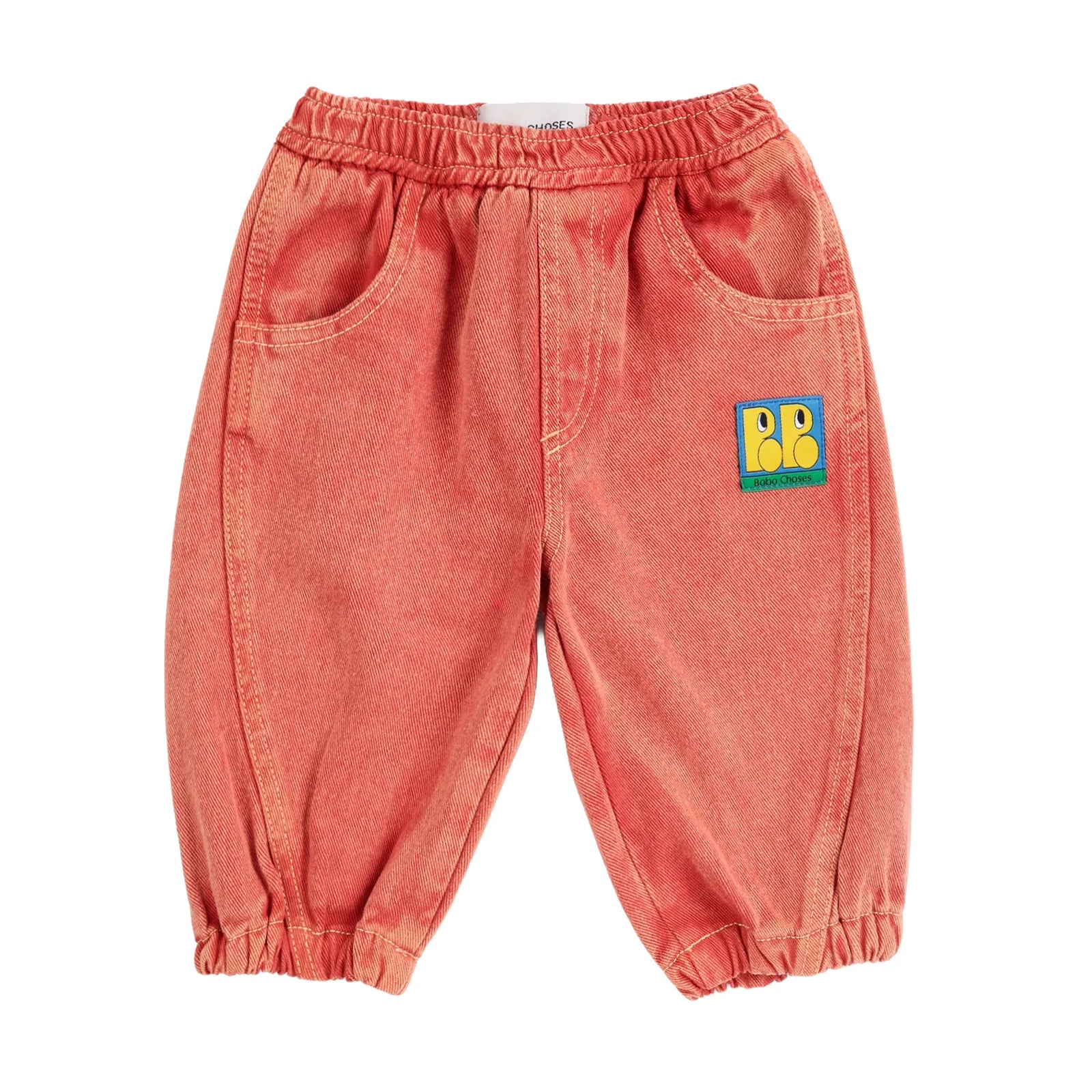 Bobo Choses Booo Bo Choses Tag Denim Pants, All About Monsters collection